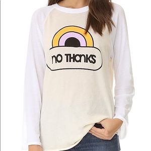 WILDFOX NO THANKS LONG SLEEVE TEE